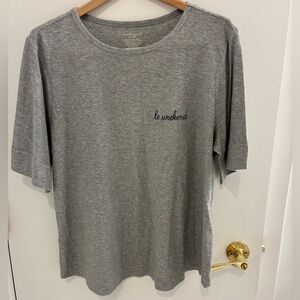 Westbound “le weekend” NWOT Gray T-Shirt 1X